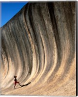 Low angle view of a rock, Wave Rock, Hyden, Western Australia, Australia Fine Art Print