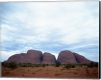 Rock formations on a landscape, Olgas, Uluru-Kata Tjuta National Park, Northern Territory, Australia Fine Art Print