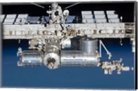 Close-up view of a section of the International Space Station Fine Art Print