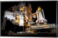 STS-135 Atlantis and payload canister on Launch Pad Fine Art Print