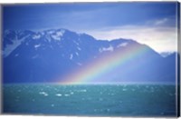 Rainbow over a sea, Resurrection Bay, Kenai Fjords National Park, Alaska, USA Fine Art Print