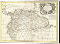 1771 Bonne Map of Tierra Firma Fine Art Print