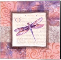 Collaged Dragonflies III Fine Art Print