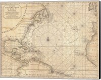 1683 Mortier Map of North America, the West Indies, and the Atlantic Ocean Fine Art Print