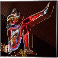 Glitter Girl neon sign at the Freemont Street Experience Fine Art Print