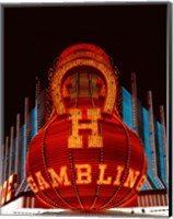 Neon gambling sign on Freemont Street in historic Las Vegas Fine Art Print