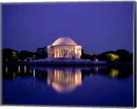 Jefferson Memorial Lit At Dusk, Washington, D.C., USA Fine Art Print