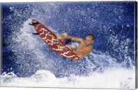 Surfing in action Fine Art Print