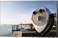 Close-up of coin-operated binoculars, Cape Cod, Massachusetts, USA Fine Art Print