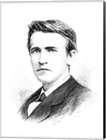 Thomas A Edison etching Fine Art Print