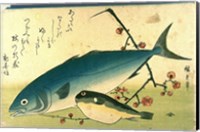 Hiroshige A Shoal of Fishes Fugu Yellowtail Fine Art Print