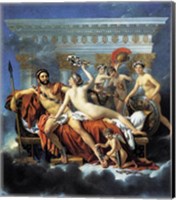 Jacques - Louis David Aphrodite Ares Graces Fine Art Print