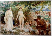 Judgment of Paris he goddesses Athena, Hera and Aphrodite Fine Art Print