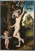 Lucas Cranach the Elder - Cupid complaining to Venus Fine Art Print