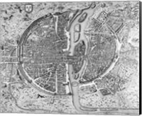 Map of Paris circa 1550 Fine Art Print