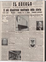 Italian Front Page about the Titanic Disaster Fine Art Print