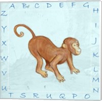 Monkey Alphabet Fine Art Print