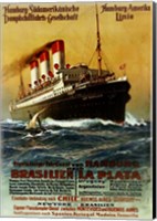 Poster of the Hamburg South American Steamship Company Fine Art Print