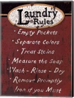 Laundry Rules - Red Fine Art Print