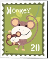 Animal Stamps - Monkey Fine Art Print