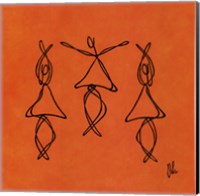 Hope - Orange Dancers Fine Art Print