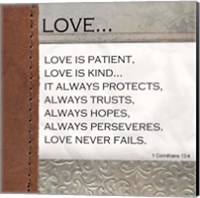 Love is Patient, Love is Kind Fine Art Print
