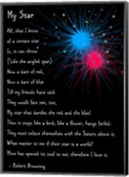 My Star by Robert Browning - long Fine Art Print