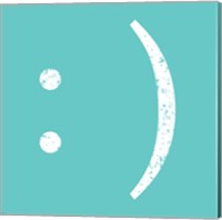 Aqua Smiley Fine Art Print