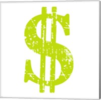 Lime Dollar Sign Fine Art Print