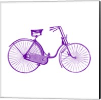 Purple On White Bicycle Fine Art Print