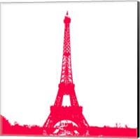 Red Eiffel Tower Fine Art Print