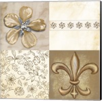 Fleur de Lis Square II Fine Art Print