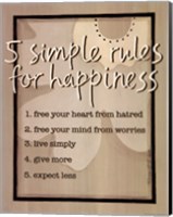 Five Simple Rules Fine Art Print