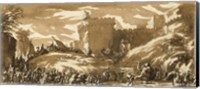 An Army Leaving a Castle Fine Art Print