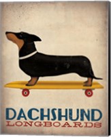 Dachshund Longboards Fine Art Print