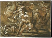 Tullia about to Ride over the Body of Her Father in Her Chariot Fine Art Print