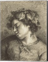 Head of a Sleeping Bacchante Fine Art Print
