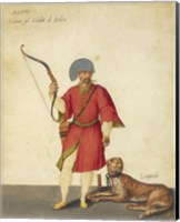 An Azappo Archer with a Cheetah Fine Art Print