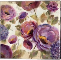 Blue and Purple Flower Song II Fine Art Print