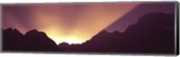 Sunrise over mountains, Grand Teton National Park, Wyoming, USA Fine Art Print