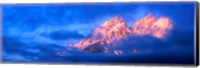 Storm clouds over mountains, Cathedral Group, Teton Range, Grand Teton National Park, Wyoming, USA Fine Art Print