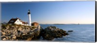 Lighthouse on the coast, Portland Head Lighthouse, Ram Island Ledge Light, Portland, Cumberland County, Maine, USA Fine Art Print