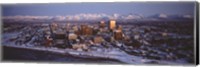 Anchorage at the base of Chugach Mtns AK USA Fine Art Print