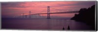 Bridge across a sea, Bay Bridge, San Francisco, California, USA Fine Art Print