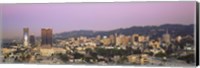 High angle view of a cityscape, Hollywood Hills, City of Los Angeles, California, USA Fine Art Print