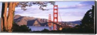 Golden Gate Bridge with Mountains Fine Art Print