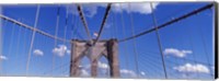 Brooklyn Bridge Cables and Tower, New York City Fine Art Print