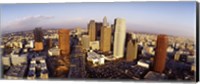 High angle view of the Financial District, Los Angeles, California, USA Fine Art Print