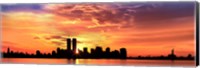 US, New York City, skyline, sunrise Fine Art Print