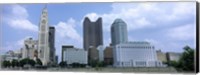 USA, Ohio, Columbus, Clouds over tall building structures Fine Art Print